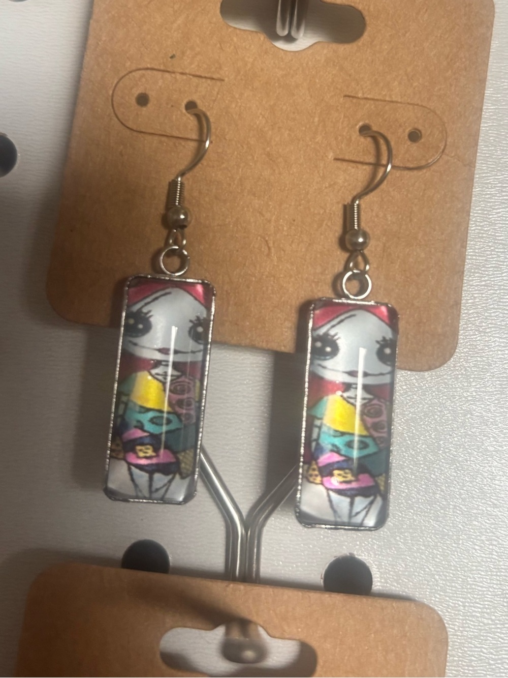 Colorful Sally Rectangular Drop Earrings - Blue/Multicolor